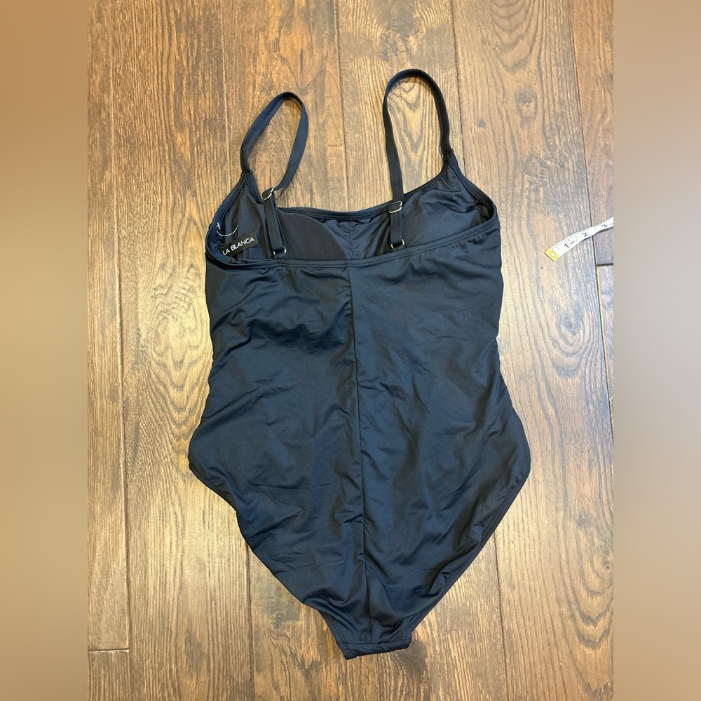 La Blanca Island Goddess Lingerie One Piece Black Women’s Size 16W - Picture 7 of 8